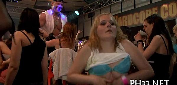  Blonde girl engulfing penis with cream